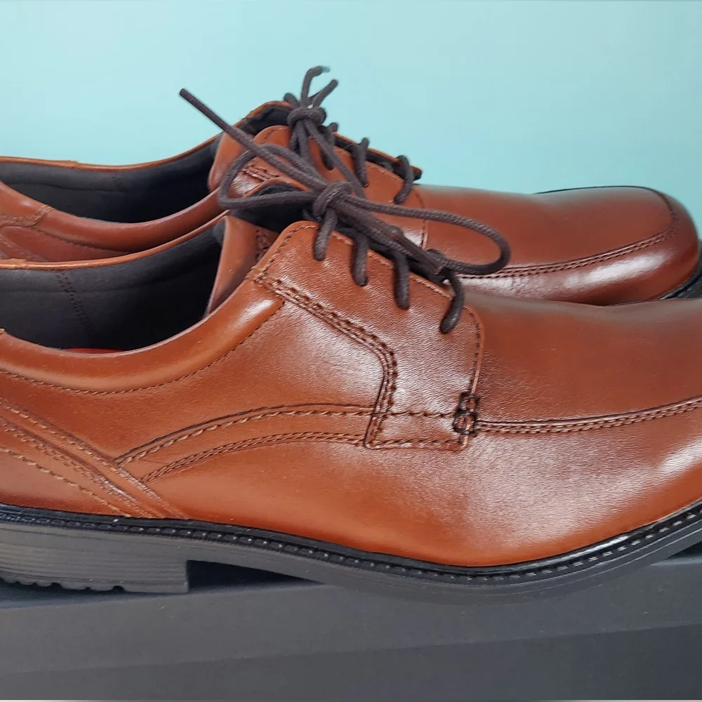 Rockport truTech Oxfords Brown Dress Shoes Mens Size 10Wide NWT Formal Wedding